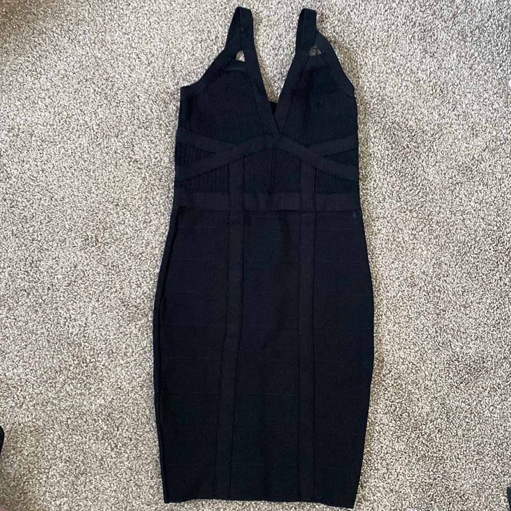 black bandage dress